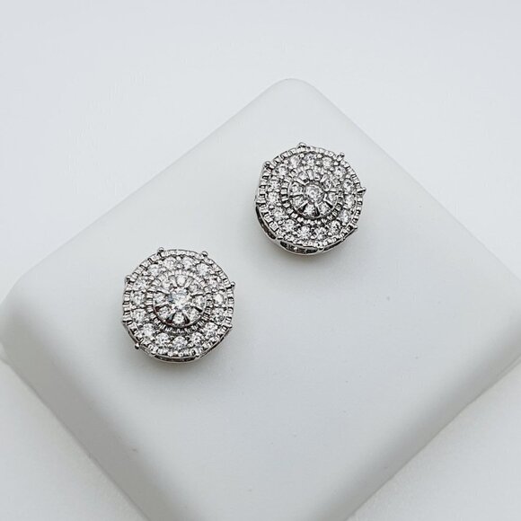 "925 Sterling Silver Plated CZ Earrings, EVBRS476 - Picture 2 of 9